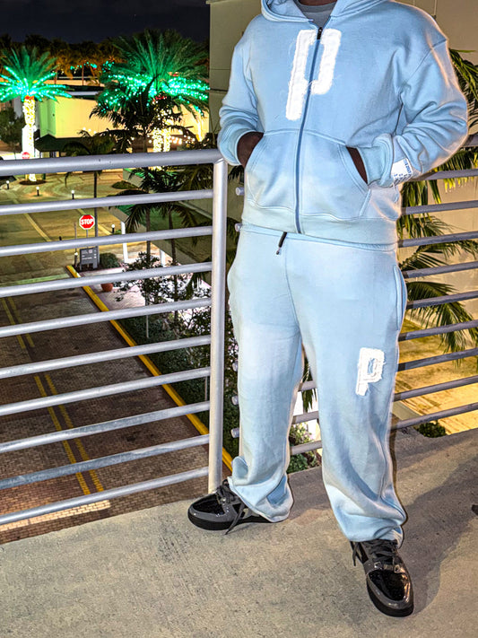 Blue “P” Sweats